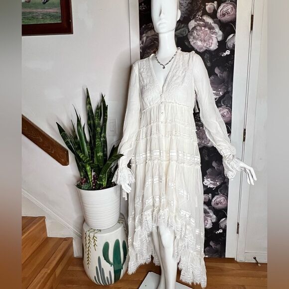 Free People Rococo Sand Low Long Dress - Picture 5 of 11